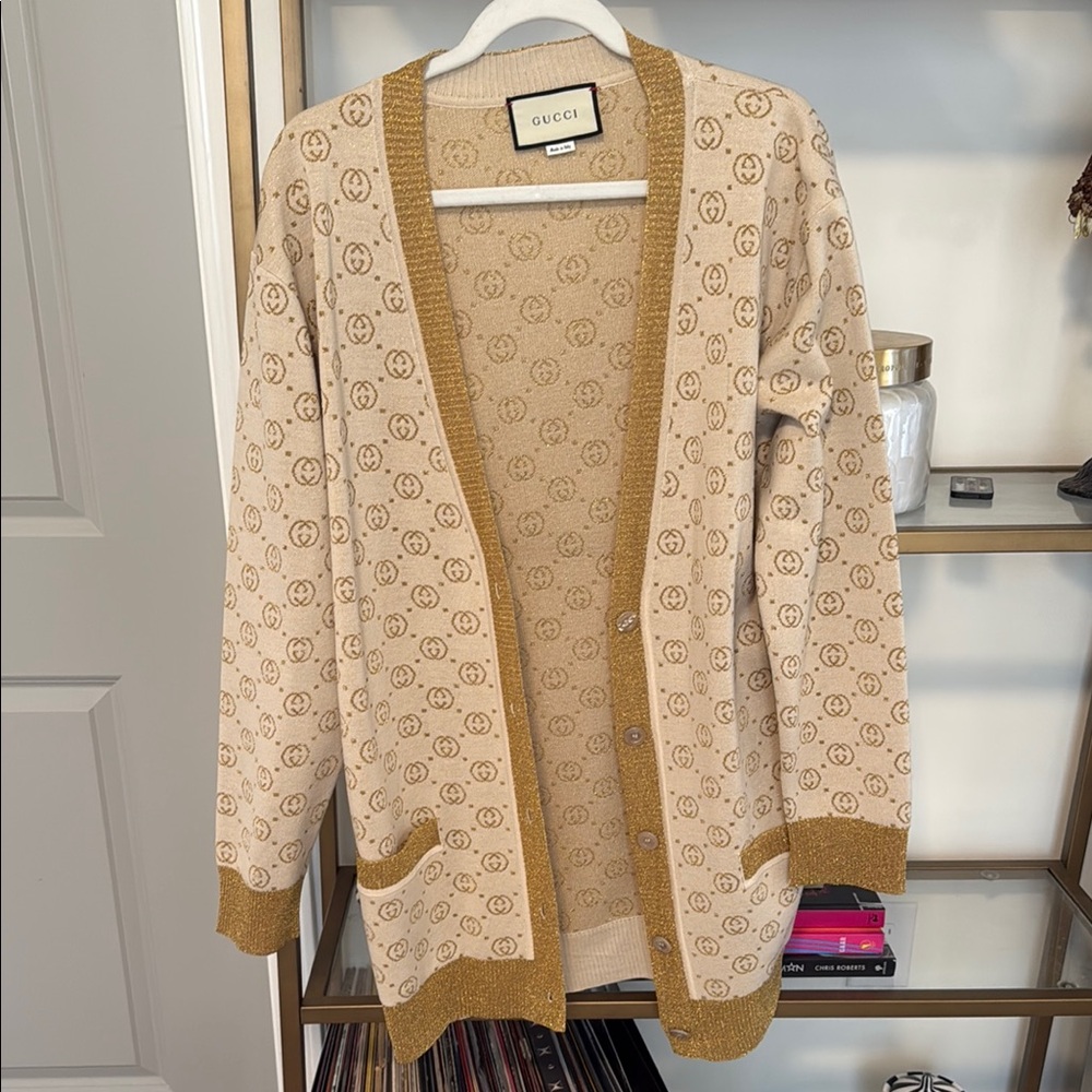 Authentic Gucci Beige and Gold Women's Sweater
